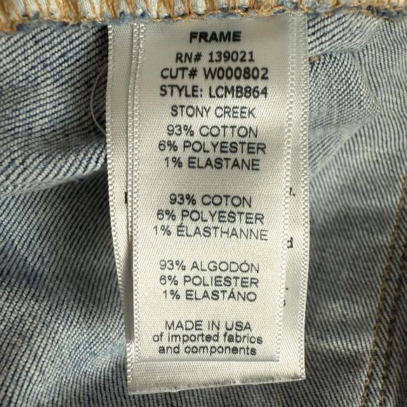 FRAME Denim Le Crop Mini Boot Size 28 Stony Creek Stretchy Bootcut Jeans Zip Fly - Picture 13 of 13